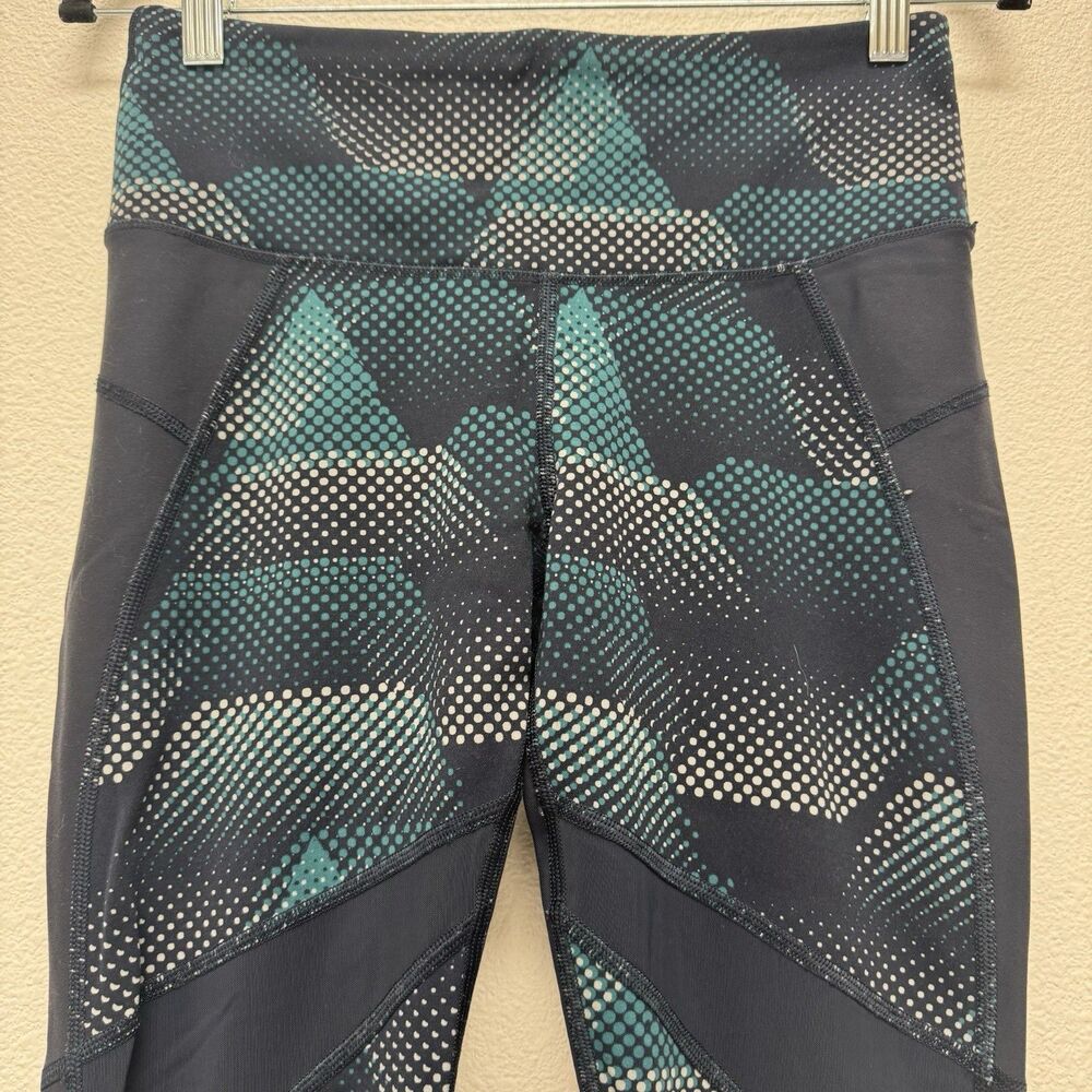 Athleta Kinetic Stealth Mesh Tight 591391 Size S EUC Pocket Blue Legging‎ Teal